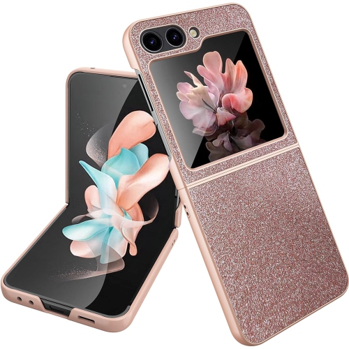 Compatible Glitter Case for Samsung Galaxy Z Flip 5 5G Case Screen Protector,Luxury Bling Rhinestone Diamond Case