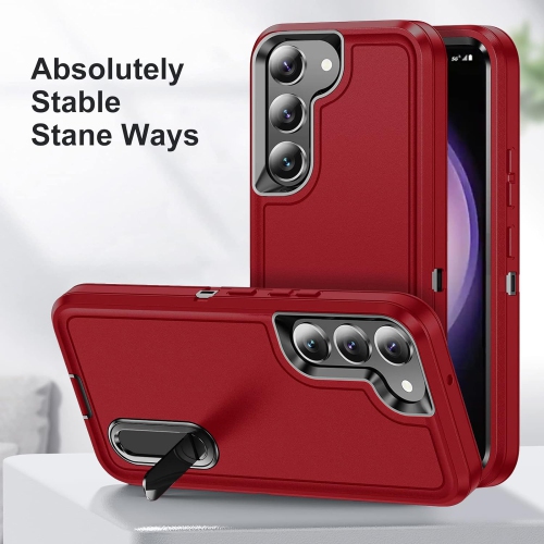 for Samsung Galaxy S23 Case, Samsung S23 Phone Case with Built in Kickstand, Military Grade Protection Cover