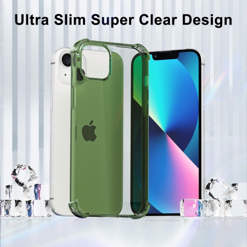Étui pour téléphone iPhone 13 pare-chocs transparent, couleur cute transparente, mince silicone souple mince TPU flexible tendance