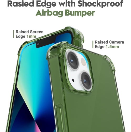 Étui pour téléphone iPhone 13 pare-chocs transparent, couleur cute transparente, mince silicone souple mince TPU flexible tendance