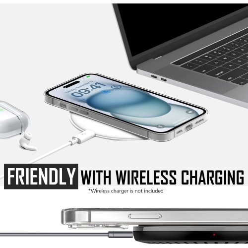 iPhone 15 Plus Case, for Girls Woman, Cute White Lace Floral Design Pattern Hard Back Soft Bumper Shockproof