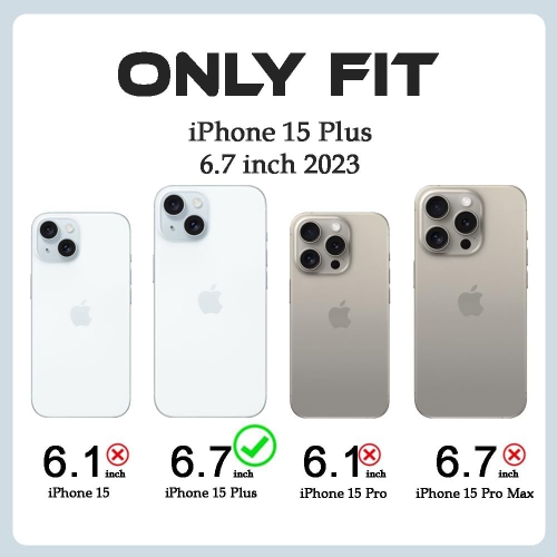 iPhone 15 Plus Case, for Girls Woman, Cute White Lace Floral Design Pattern Hard Back Soft Bumper Shockproof