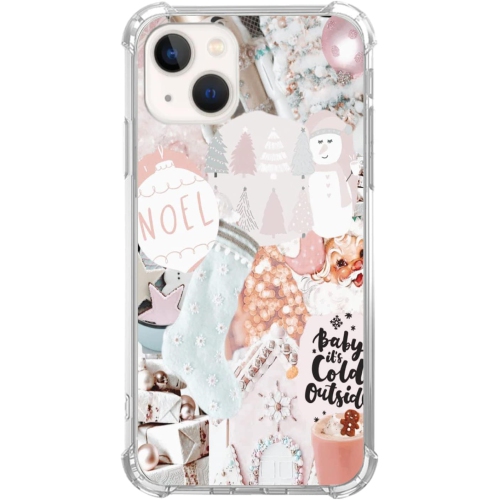 UNKNOWN  Christmas Aesthetic Case Compatible With Iphone 15 Plus, Winter Christmas Noel Case for Iphone 15 Plus, In Pink