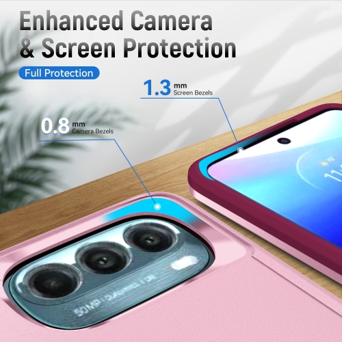 Pour Motorola Moto G Stylus 5G Case 2022 avec protecteur d'écran, Slim Fit Bumper robuste antichoc double couche