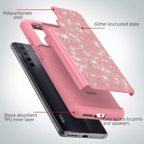 Sparkling Glitter Bling Phone Case Compatible with TCL 20 Pro 5G