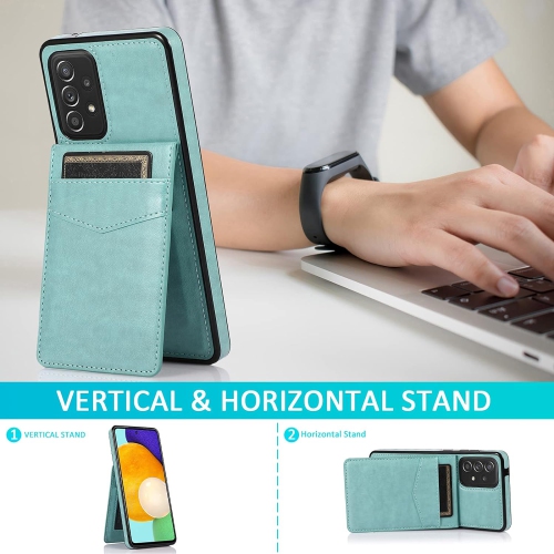 Phone Case for Samsung Galaxy A52 5G/4G with Tempered Glass Screen Protector Credit Card Holder Wallet Cover