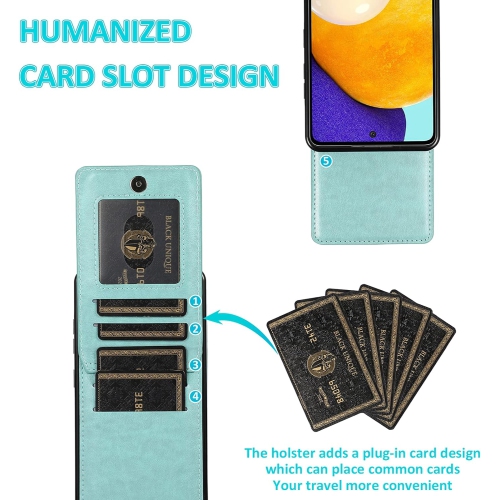 Phone Case for Samsung Galaxy A52 5G/4G with Tempered Glass Screen Protector Credit Card Holder Wallet Cover