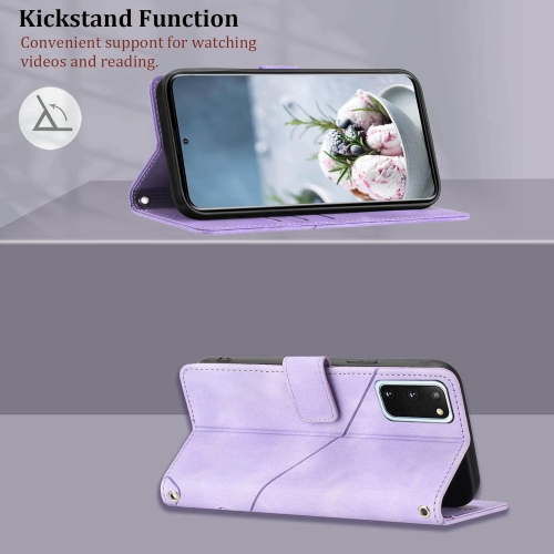 S20 Case Wallet,for Samsung S20 Case,[Card Holder Slots][Wrist Strap][Kickstand] TPU Interior S20 Phone Case