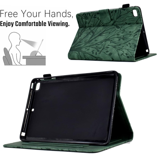 Case for iPad 2017/2018/iPad Air/iPad Air 2, Premium PU Leather Flip Folio Stand Cover with [Multi-Angle