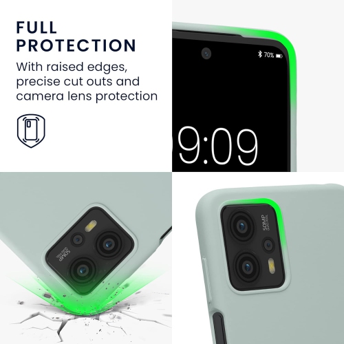 Étui compatible avec l'étui pour Moto G23/Moto G13 de Motorola - Étui en silicone TPU avec fini doux - Menthe fraîche
