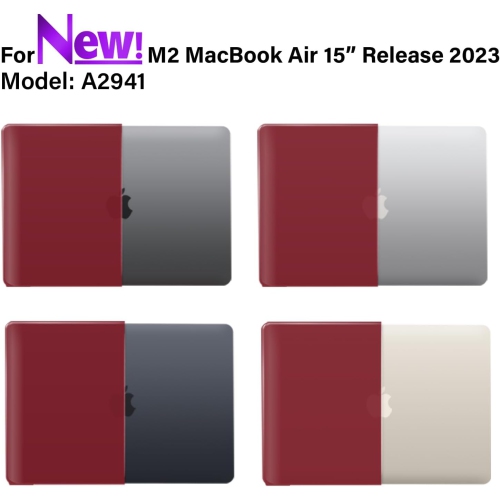 Compatible with New M2 2023 MacBook Air 15 inch case, Model A2941, Hard Shell Case & Keyboard Cover & Type-C
