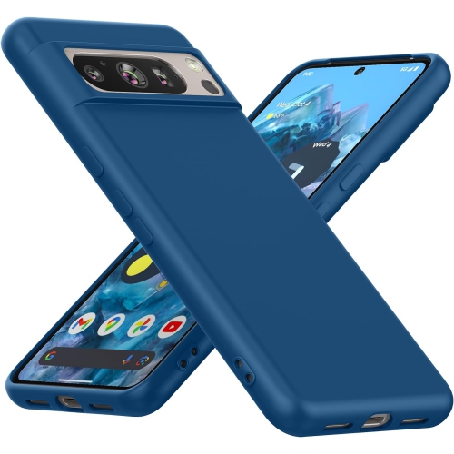 Case for Google Pixel 8 Pro, Thin Phone Case with Soft Interior Slim Flexible Back Cover for Pixel 8 Pro - Blue