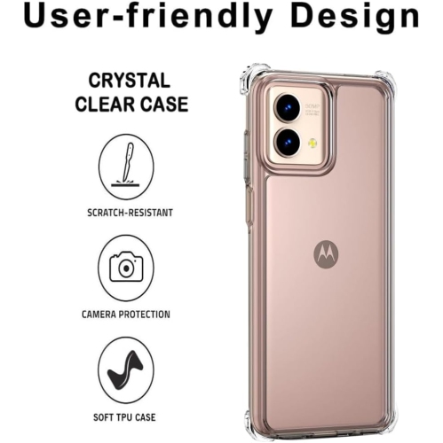 Moto G Stylus 5G Case, Shock-Absorption Flexible Clear TPU Rubber Protective Cell Phone Cover for Moto G