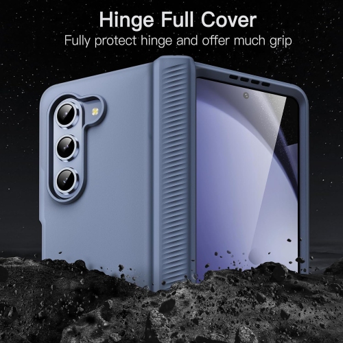 Case for Samsung Galaxy Z Fold 5 2023 with Hinge Protection, Heavy Duty Rugged Protective Hard PC Phone Cover,
