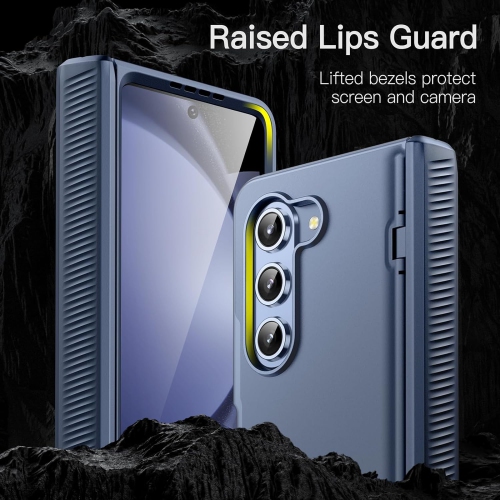 Case for Samsung Galaxy Z Fold 5 2023 with Hinge Protection, Heavy Duty Rugged Protective Hard PC Phone Cover,