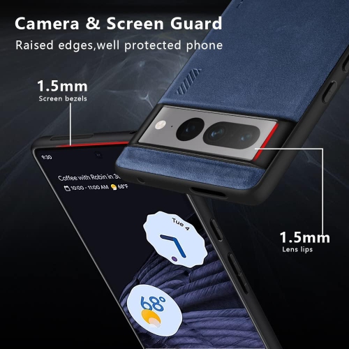 Étui antichoc mince double couche de protection contre les chutes pour Pixel 7 Pro de Google, boîtier complet, dos rigide robuste pour PC