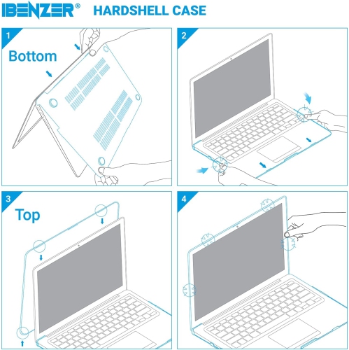Compatible with Old Version MacBook Air 13 Inch Case. Models: A1466 / CA-A1369, Plastic