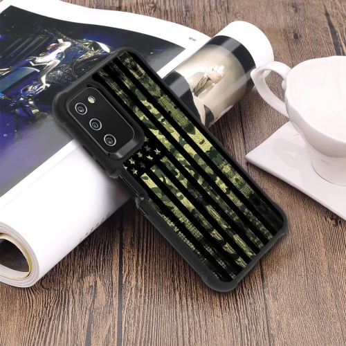 Pour les étuis pour Galaxy A03S de Samsung, les chutes hybrides 3-en-1 robustes en plastique rigide et silicone souple