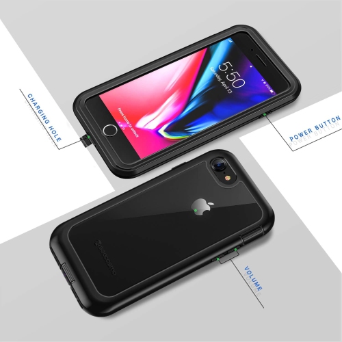 iPhone SE 2020 Case, iPhone 7 Case, iPhone 8 Cases, [Built-in Screen Protector] Full Body Clear