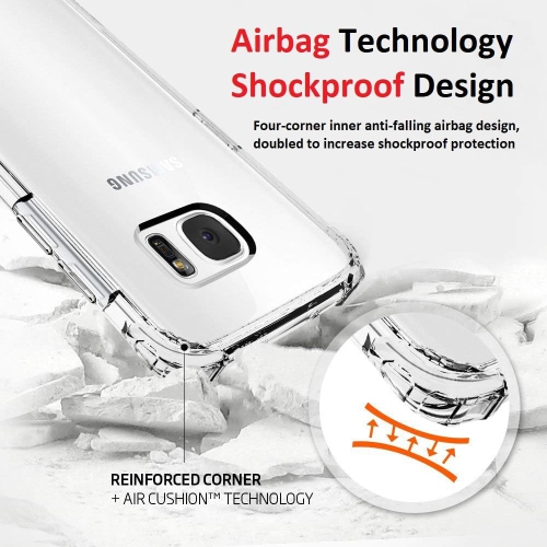 [Clear Bumper] Étui pour Samsung Galaxy S7 Edge, antichoc [renforcées] TPU Crystal léger