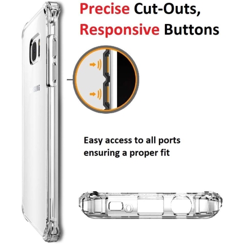 [Clear Bumper] Étui pour Samsung Galaxy S7 Edge, antichoc [renforcées] TPU Crystal léger