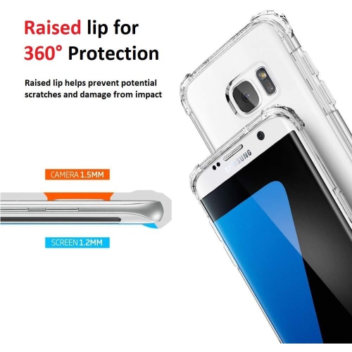 [Clear Bumper] Étui pour Samsung Galaxy S7 Edge, antichoc [renforcées] TPU Crystal léger