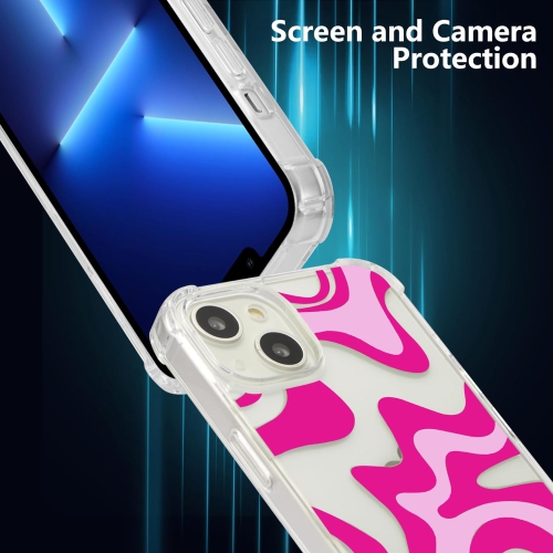 Clear Case for iPhone 14 Plus, Clear Bumper Slim Cases with Shockproof Air-Guard Corners Protection,