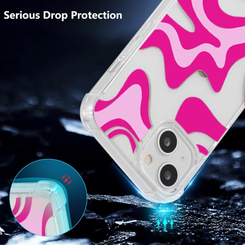 Clear Case for iPhone 14 Plus, Clear Bumper Slim Cases with Shockproof Air-Guard Corners Protection,