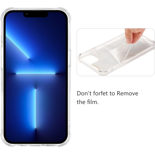 Clear Case for iPhone 14 Plus, Clear Bumper Slim Cases with Shockproof Air-Guard Corners Protection,