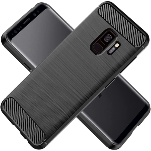 Étui de téléphone pour Galaxy S9, étui antichoc robuste en fibre de carbone SM-G960U de Samsung pour Galaxy S9, souple antirayure