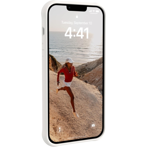 [U] by UAG Designed for iPhone 14 Plus Case White Marshmallow 6.7" Dot Built-in Magnet Compatible with MagSafe Charging