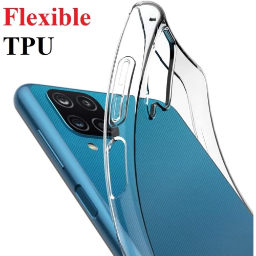 [Clear] Case for Samsung Galaxy A12, Soft Slim Fit Shockproof TPU Lightweight Thin Transparent Cover