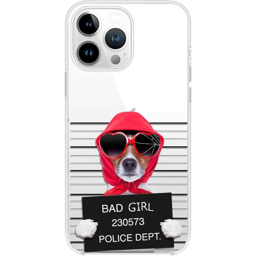 UNKNOWN  Iphone 14 Pro Case, Funny Dog Pattern Fun Cartoon Animal Cool Pug Design Transparent Soft Tpu Protective Clear