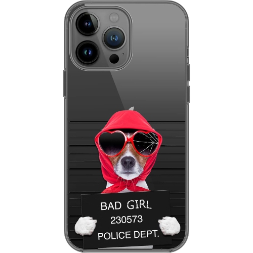 iPhone 14 Pro Case, Funny Dog Pattern Fun Cartoon Animal Cool Pug Design Transparent Soft TPU Protective Clear