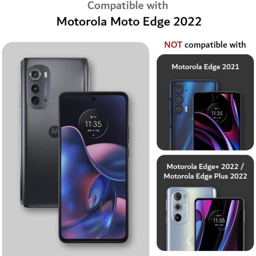 DualShield Designed for Motorola Edge 2022 Case, [Merge] Shockproof Military Grade Slim Dual Layer Tough Heavy