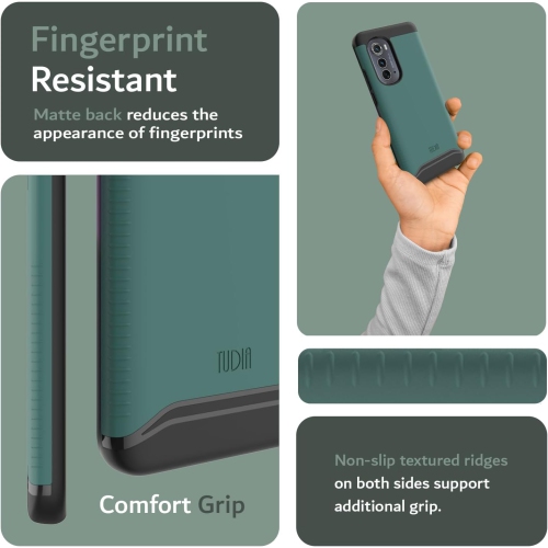 DualShield Designed for Motorola Edge 2022 Case, [Merge] Shockproof Military Grade Slim Dual Layer Tough Heavy