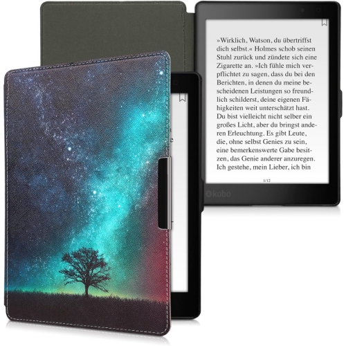 Case Compatible with Kobo Aura ONE Case - eReader Cover - Cosmic Nature Blue/Grey/Black
