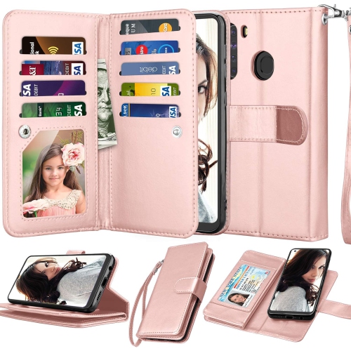 Galaxy A21 Case, for Samsung Galaxy A21 Wallet Case 2020, [9 Card Slots] PU Leather ID Credit Holder Folio Flip
