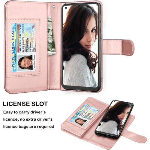 Galaxy A21 Case, for Samsung Galaxy A21 Wallet Case 2020, [9 Card Slots] PU Leather ID Credit Holder Folio Flip