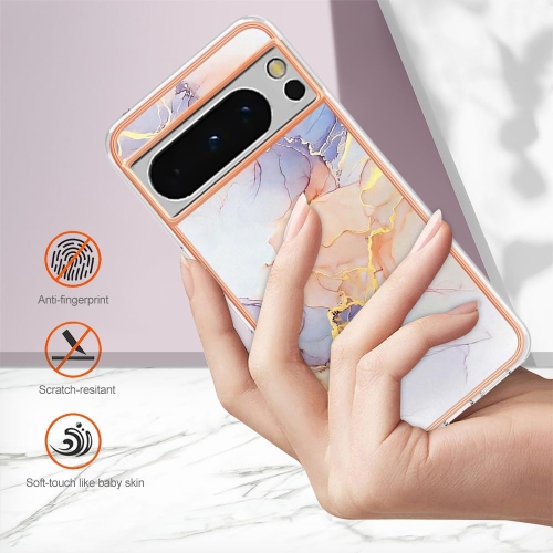 Étui de téléphone Slim Fit pour Pixel 8 Pro de Google, étui de style marbré IMD brillant pour filles, écran et appareil photo