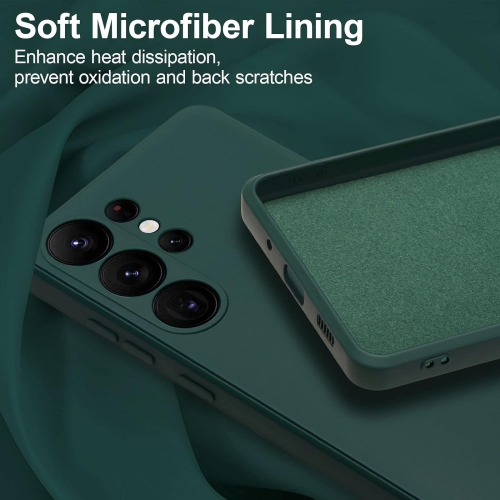 Étui pour Galaxy S23 Ultra 5G de Samsung, étui mince en silicone liquide antichoc avec protection intégrale pour téléphone