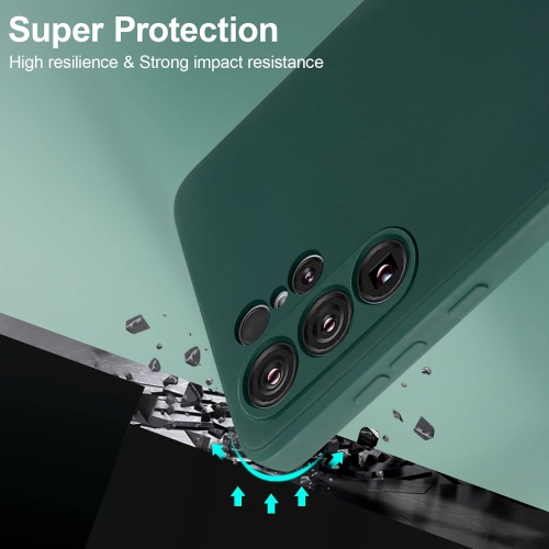 Étui pour Galaxy S23 Ultra 5G de Samsung, étui mince en silicone liquide antichoc avec protection intégrale pour téléphone