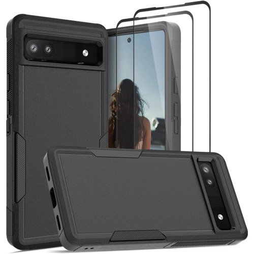 Pour un étui pour Pixel 6a de Google, étui antichoc en silicone de qualité militaire contre les chutes avec écran pour Pixel 6a