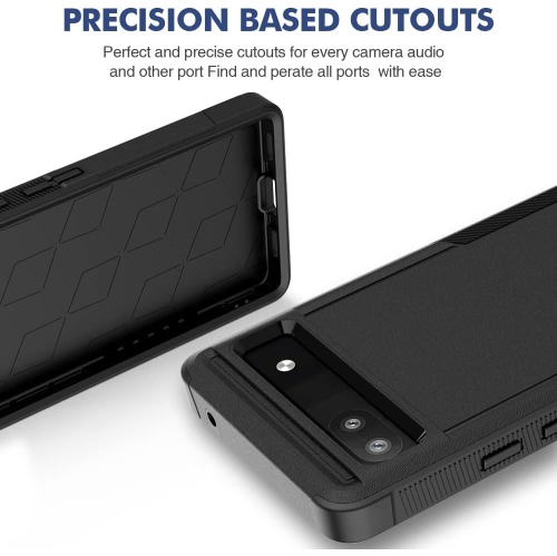 Pour un étui pour Pixel 6a de Google, étui antichoc en silicone de qualité militaire contre les chutes avec écran pour Pixel 6a