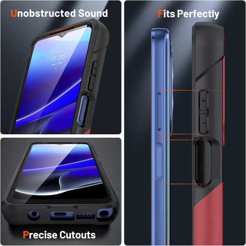 Compatible avec l'étui G Stylus 5G de Motorola, avec [paquet de 2] protecteurs d'écran en verre, chute de qualité militaire