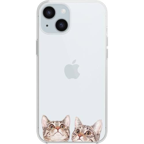UNKNOWN  Iphone 15 Case, Cute Cat Style Funny Cartoon Animal Design Transparent Soft Tpu Protective Clear Case