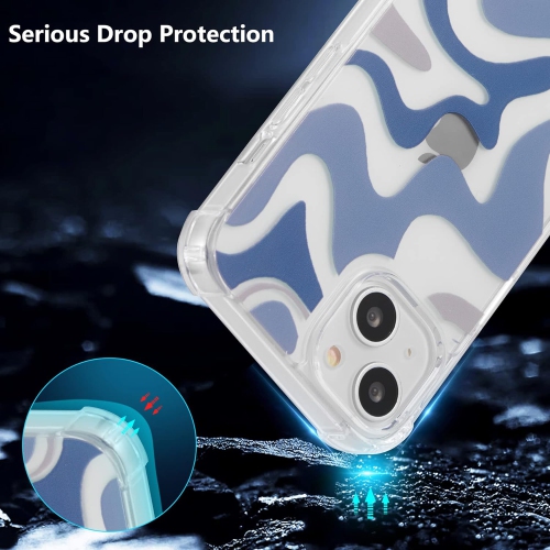 Case for iPhone 14 Plus, Clear Bumper Slim Cases with 4 Corners Shockproof Protection, Soft TPU Flexible