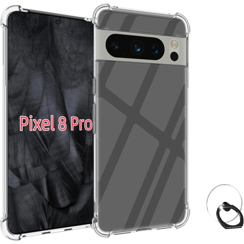 for Google Pixel 8 Pro Case Compatible with Google Pixel 8 Pro Phone Case Cover [Clear Ring Support] [Shockproof