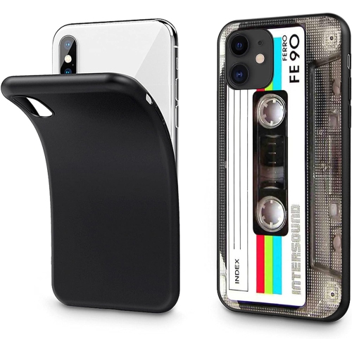 iPhone 13 Mini Case,Cassette Tape Shockproof Music Cool Phone Case Bumper Heavy Duty Matte Finish Protective Cover, A