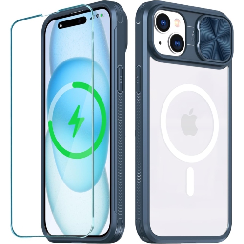 UNKNOWN  Clear Case Compatible With Iphone 15 Magsafe Sliding Camera Lens Cover 6.1", [Strong Magnets][Anti Yellow]